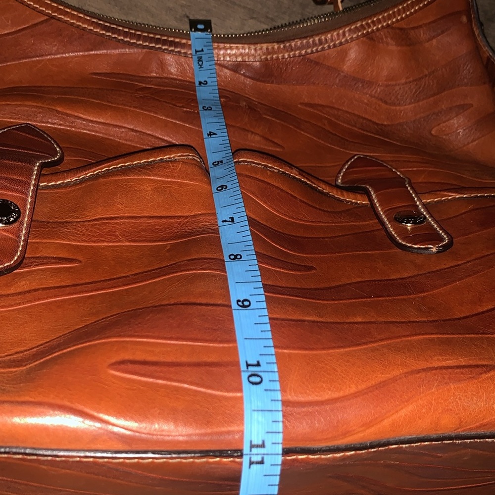 DOONEY & BOURKE LARGE FLORENTINE BROWN ZEBRA PRINT LEATHER HANDBAG - Picture 14 of 15